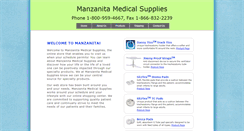 Desktop Screenshot of manzanitamedicalsupplies.com