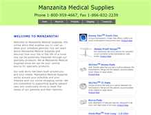 Tablet Screenshot of manzanitamedicalsupplies.com